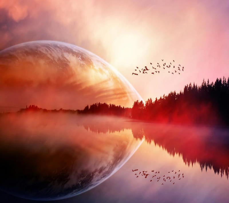 Morning, landscape, nature, HD wallpaper Morning, landscape, nature, HD wallpaper