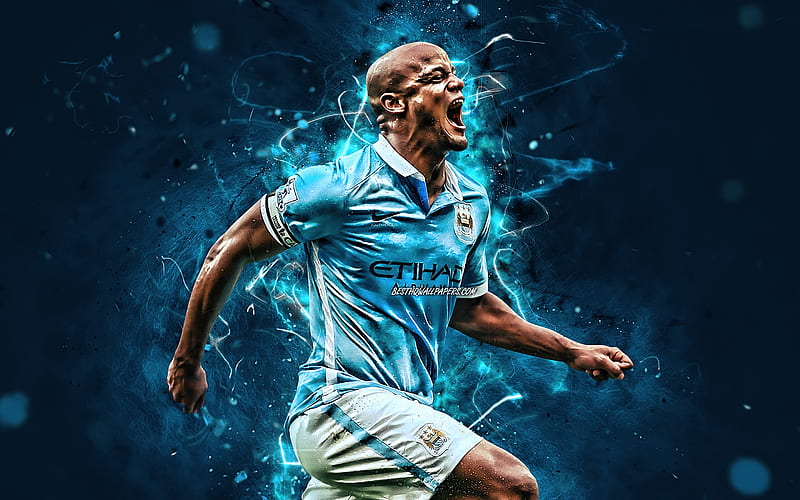 Vincent Kompany, Footballer, Manchester City FC, Soccer, Belgian, HD wallpaper