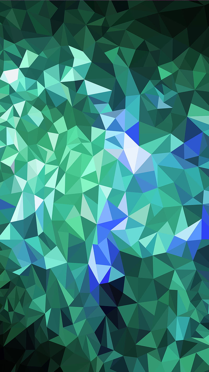 Abstract green blue, Cool, DimDom, Geometric, Graphic, Low Poly, Poly ...
