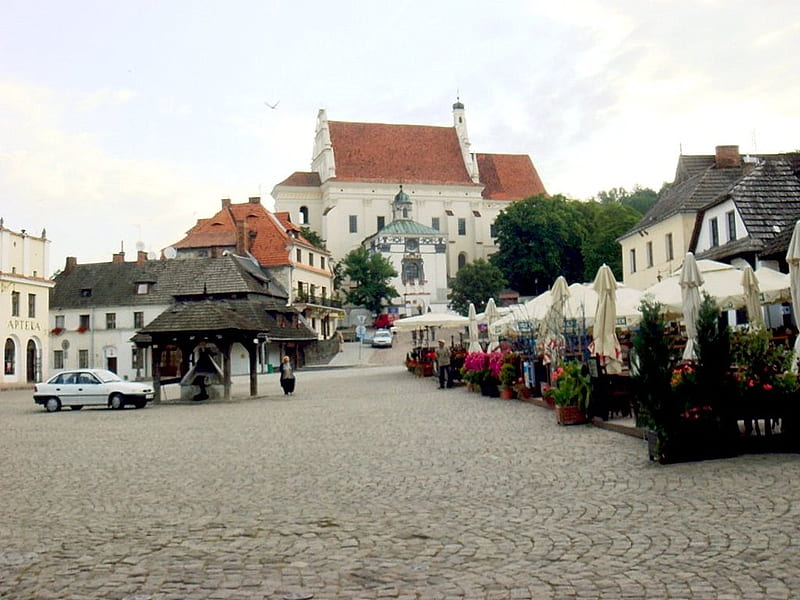Kazimierz, Poland, little town, kazimierz, poland, market, HD wallpaper