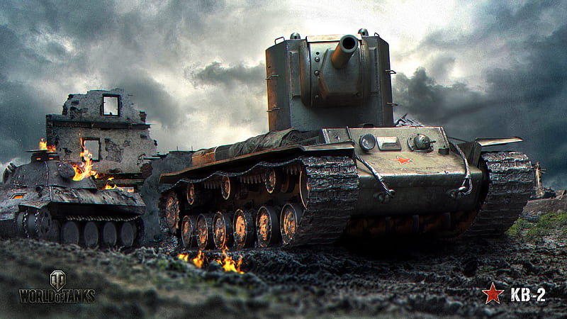World Of Tanks KB 2 With Smoke Background World Of Tanks, HD wallpaper