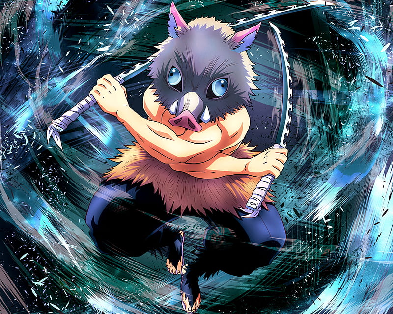 Anime, Demon Slayer: Kimetsu no Yaiba, Inosuke Hashibira, HD wallpaper