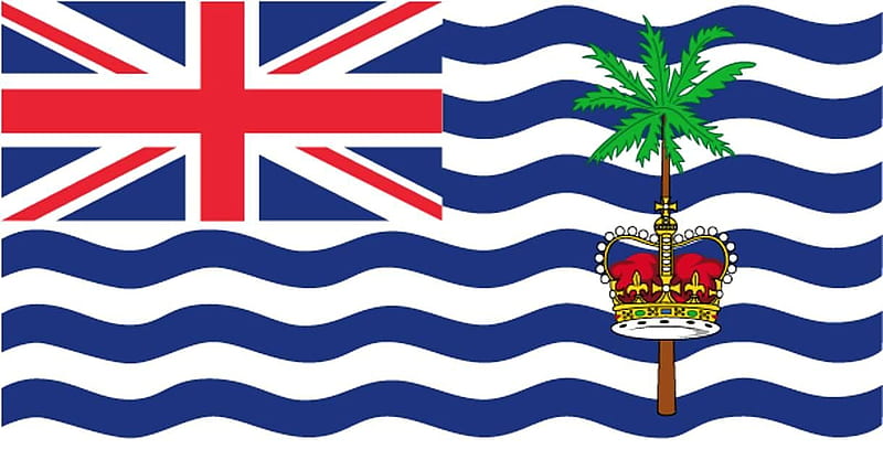 FLAG of the BRITISH - INDIAN OCEAN TERRITORY, stripes, symbol, crown, wavy, flag, HD wallpaper