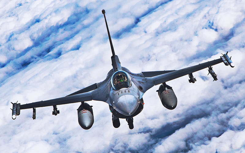 General Dynamics F-16 Fighting Falcon, fighter, combat aircraft, jet fighter, General Dynamics, US Army, Flying F-16, R, F-16, HD wallpaper