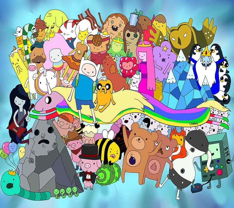 Adventure Time Cast, bubblegum, dog, finn, human, jake, princess, HD wallpaper