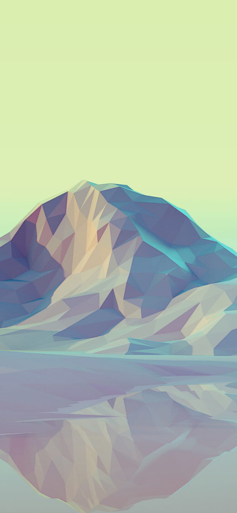 Low Poly Sunrise Mountain Portrait iPhone XS MAX , Artist , , and Background, HD phone wallpaper