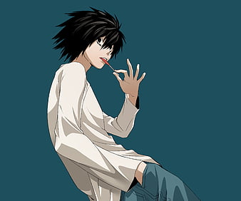 Death Note L Lawliet And Background - L From Death Note - PNG, L Ryuzaki HD  phone wallpaper