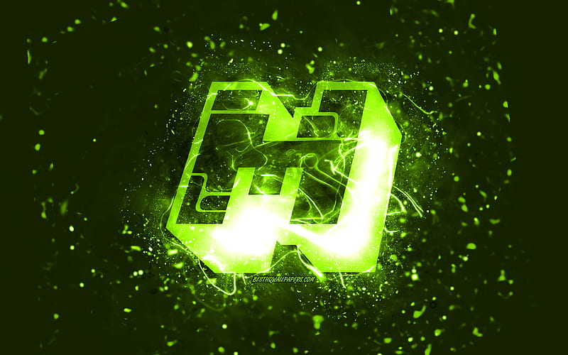 Minecraft Lime Logo Lime Neon Lights Creative Lime Abstract Background Hd Wallpaper Peakpx