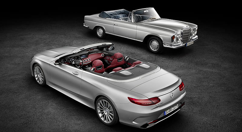 2017 Mercedes-Benz S-Class S500 Cabriolet AMG-line (Alanit Grey Magno) with S-Class Cabriolet W 111 - Rear , car, HD wallpaper