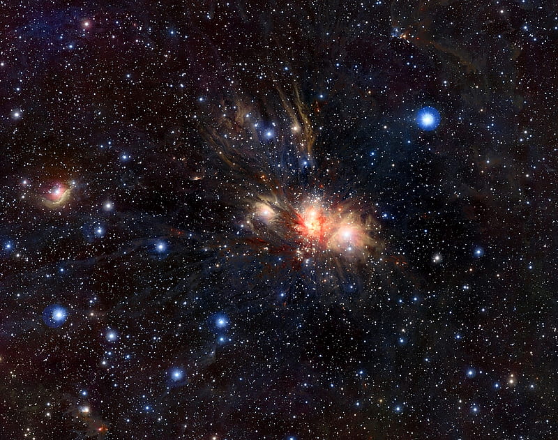 Monoceros R2, stars, monoceros, space, unicorn, star forming region, vista, HD wallpaper