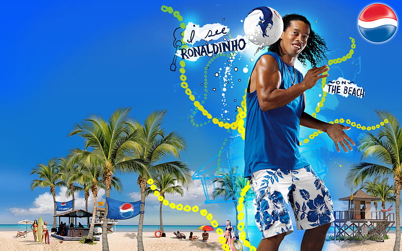 Soccer, Ronaldinho, Pepsi , Soccer , Brazilian, HD wallpaper