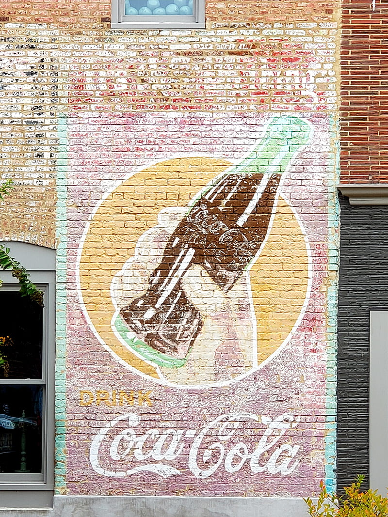 Coca Cola Vintage, advertising, city, coca cola, landscapes, mississippi, old town, graphy, soda, tupelo, HD phone wallpaper