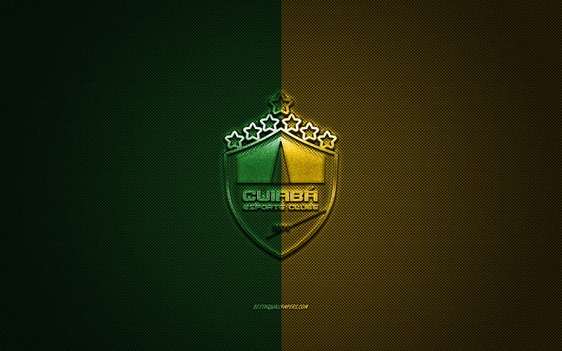 Cuiaba, Brazilian football club, Serie B, yellowgreen logo, yellow
