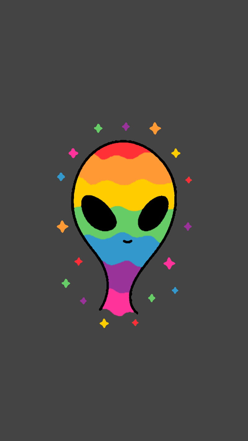 Alien Rainbow LGBT, alienigena, area 51, et, extraterrestre, lbgt, meme, nasa, HD phone wallpaper