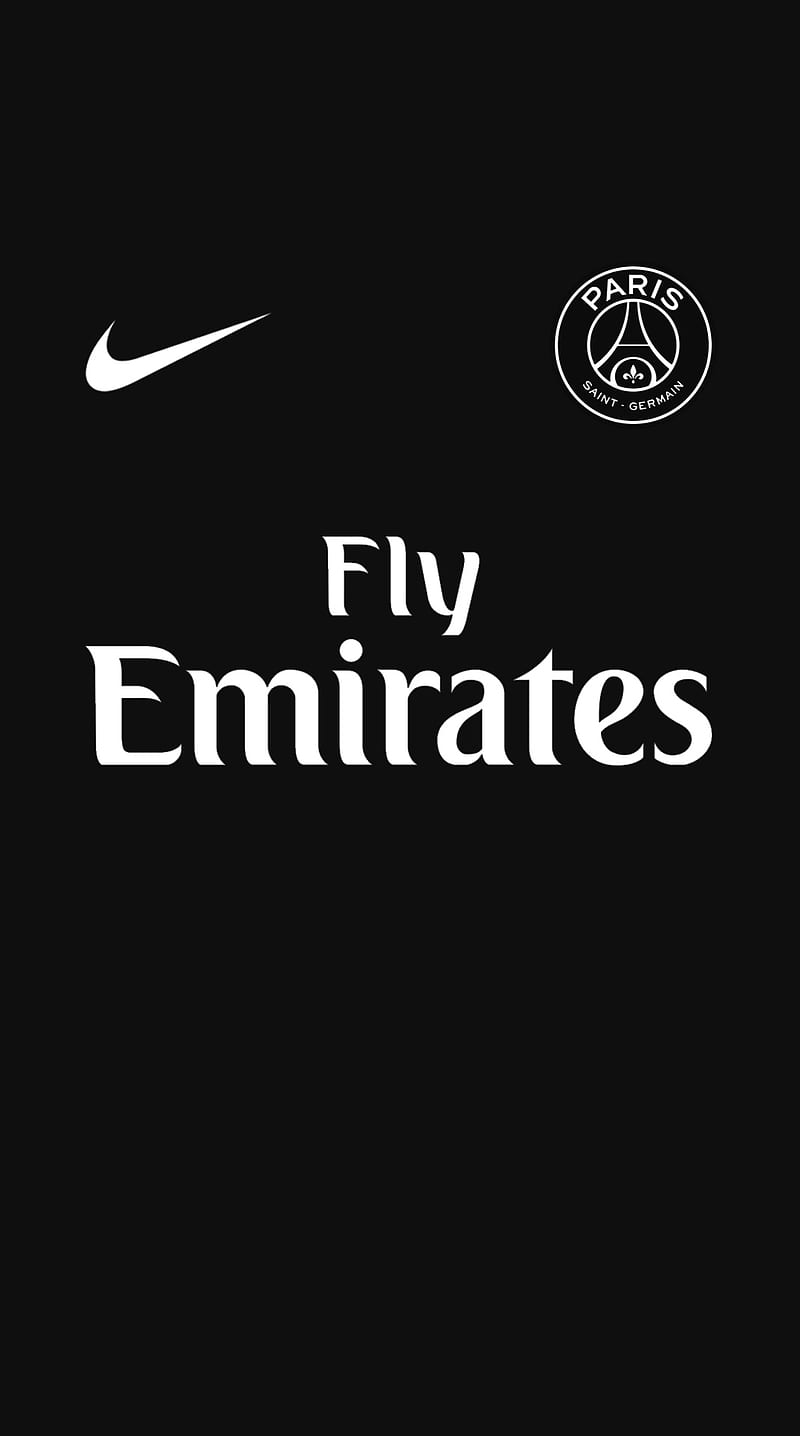 PSG Black Kit, football, jersey, ligue 1, nike, third, ucl, HD phone wallpaper