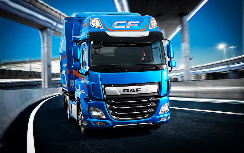 DAF CF, 2017, Blue CF, cargo, transportation of goods, delivery of goods, trucks, DAF, HD wallpaper