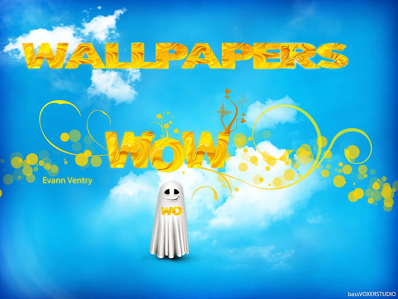 WoW Wallpapaers, cloud, ghoust, abstract, sky, blue, vector, HD wallpaper