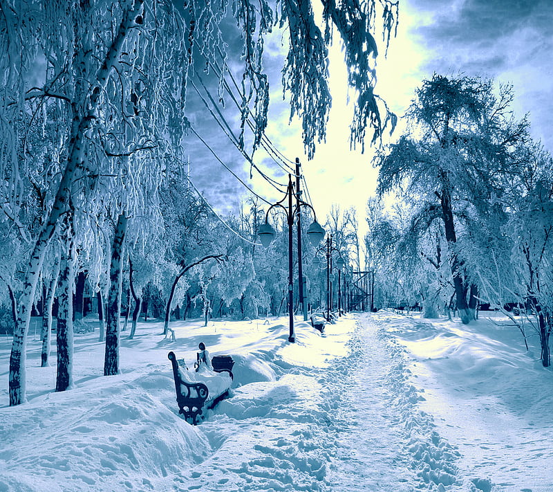 Romantic Landscape, winter landscape, HD wallpaper | Peakpx