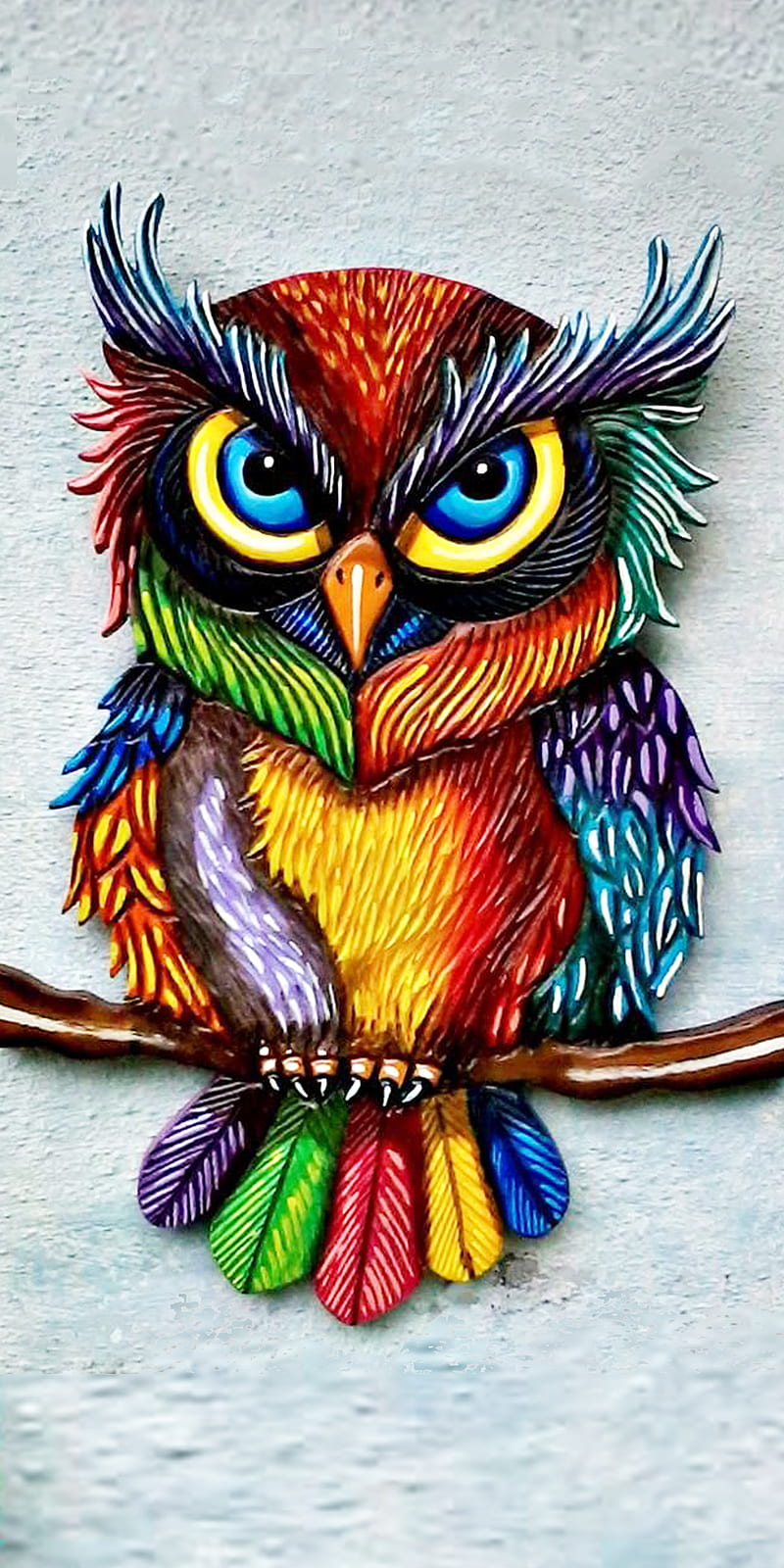 Búho, pájaro, colorido, colores, Fondo de pantalla de teléfono HD | Peakpx