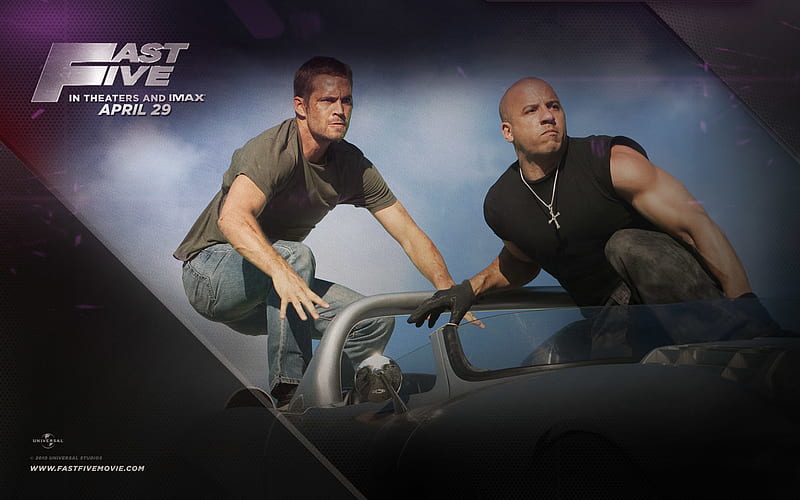 Fast & Furious, Vin Diesel, Paul Walker, Movie, Brian O'conner, Dominic Toretto, Fast Five, HD wallpaper
