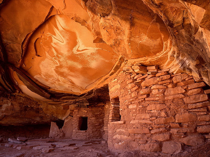 Anasazi, utah, indian ruins, cedar mesa, HD wallpaper
