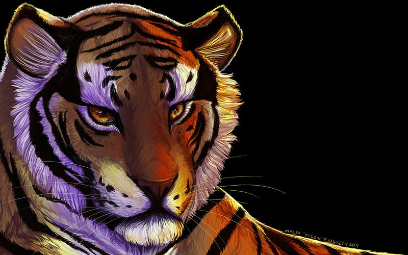 Tiger Art, tiger, artist, HD wallpaper