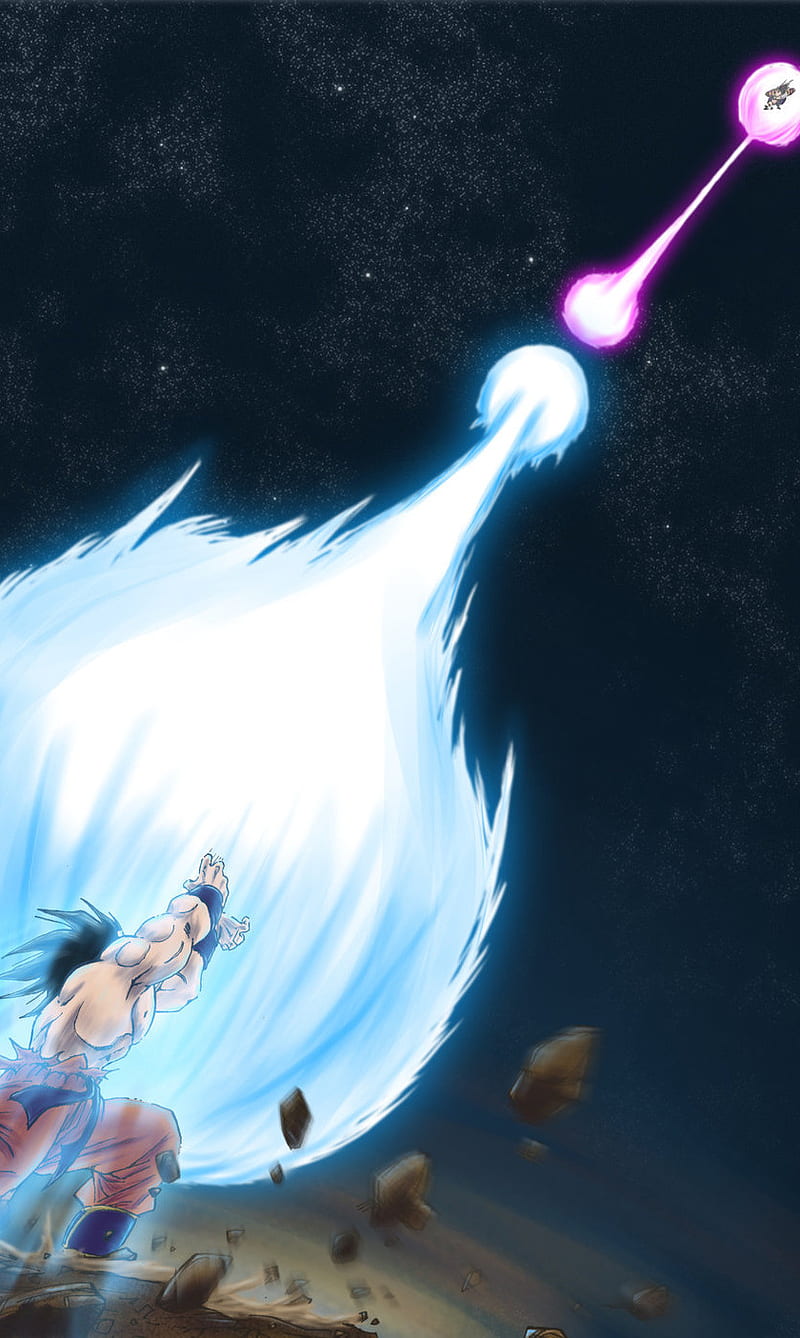 Goku Vs Vegeta, dragon ball z, earth, fight, galactic, kakarot, kamehameha, sayian, HD phone wallpaper