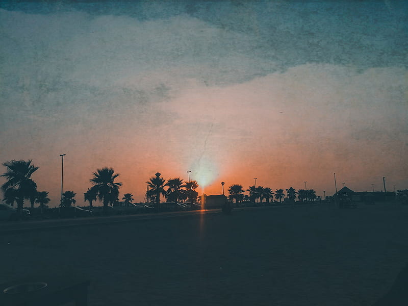Sunset, blue, cold, dark, minimal, nature, sky, sun, warm, weather, HD  wallpaper | Peakpx