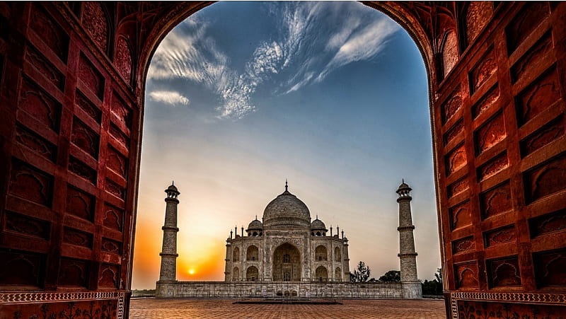 Taj Mahal Agra India Dawn, HD wallpaper
