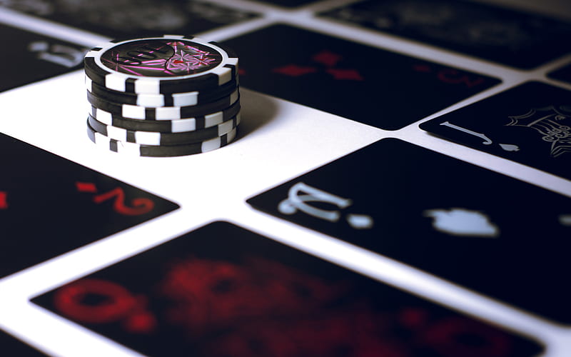 casino chips, playing cards, poker, casino cards, casino concepts, HD wallpaper