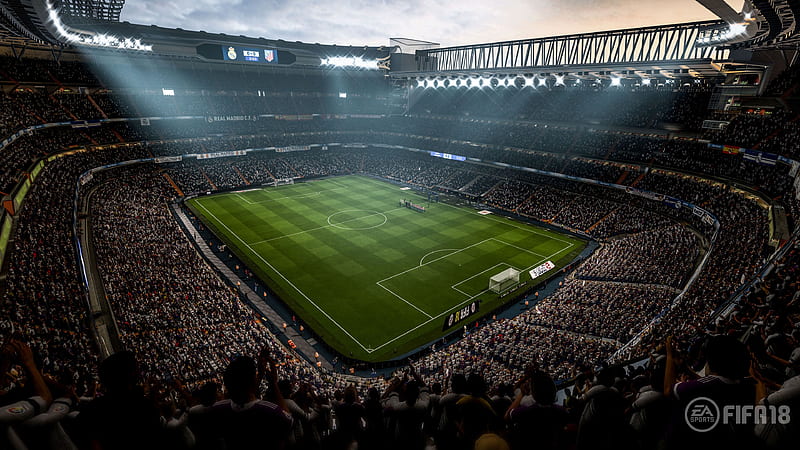 FIFA 18, stadium, 2017 games, football simulator, HD wallpaper