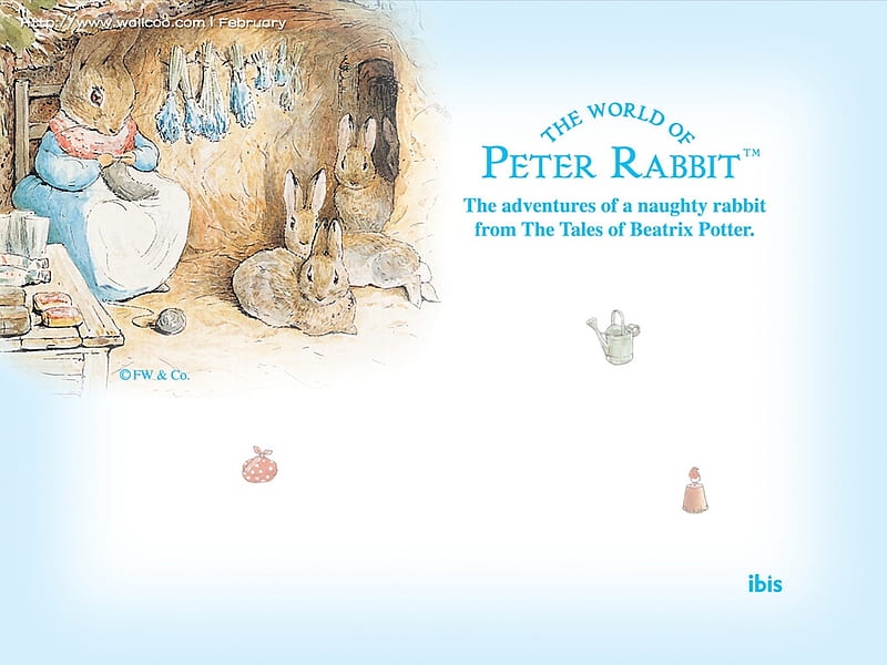 Peter Rabbit Beatrix Potter Wall Mural Quality Pasteable Wallpaper  eBay