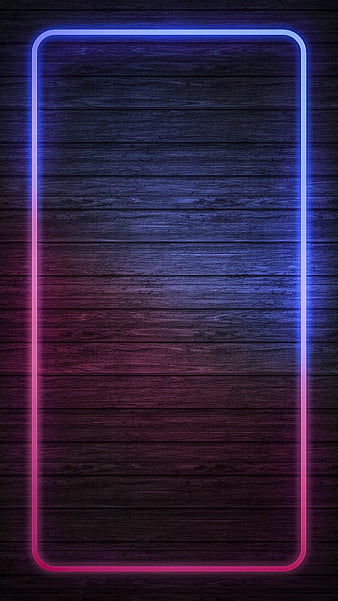 Neon frame, blue, edge, frame, galaxy neon, pink, purple, wood, wooden, HD mobile wallpaper