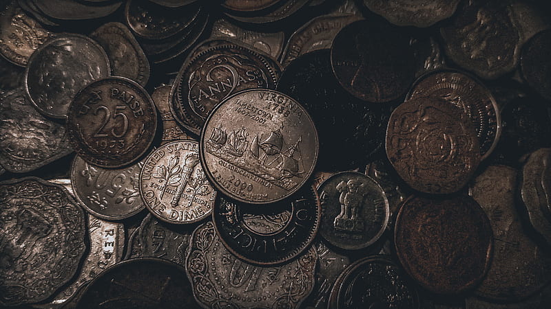 Coins, ancient, brown, collection, old, vintage, HD wallpaper