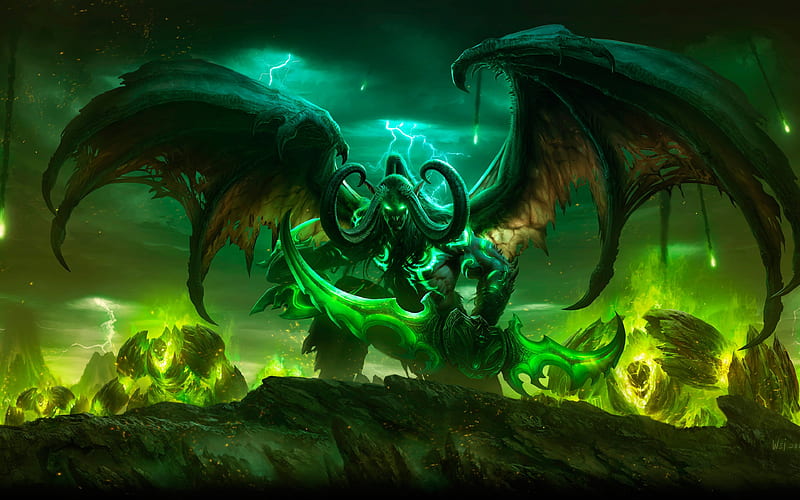 Illidan Stormrage warrior, World of Warcraft, Illidan, WoW, World Of Warcraft Legion, HD wallpaper