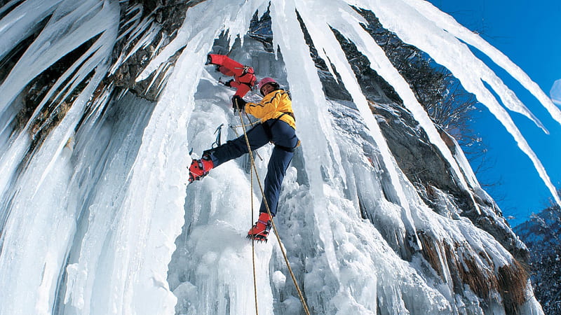 Ice Climbing-outdoor sports, HD wallpaper