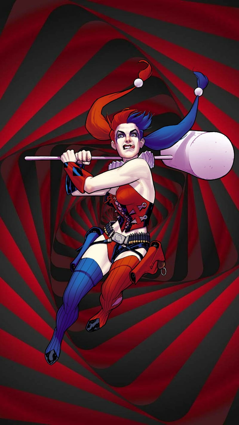 Harley quinn, black queen, red, HD phone wallpaper | Peakpx