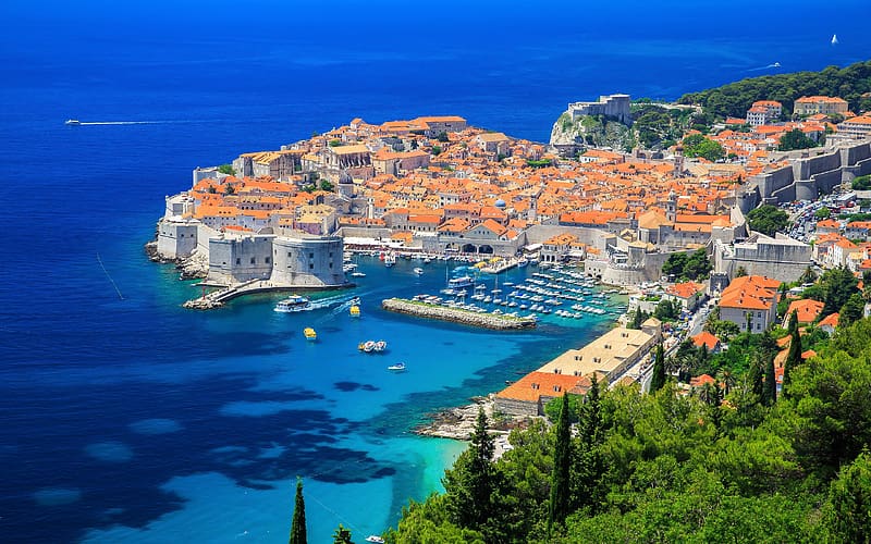 Sea, City, Coast, Croatia, , Dubrovnik, Towns, HD wallpaper