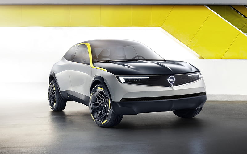 Opel GT X Experimental, 2018 electric crossover, exterior, front view, German cars, Opel, HD wallpaper