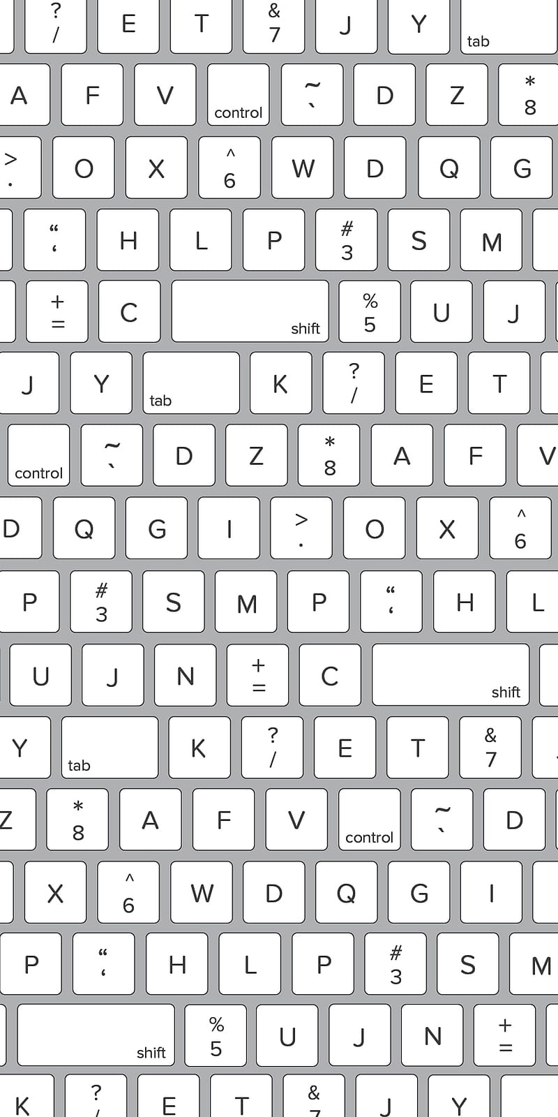 Keyboard, letters, white, HD phone wallpaper