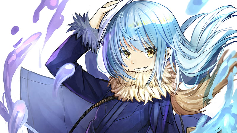 Rimuru Tempest Anime Girl Blue Hair Yellow Eyes Tensei Shitara Slime Rimuru Tempest, HD wallpaper
