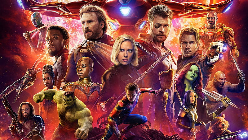 Avengers Infinity War 2018 Poster , avengers-infinity-war, 2018-movies, movies, star-lord, black-widow, thor, captain-america, hulk, gamora, black-panther, spiderman, winter-solider, nebula, drax-the-destroyer, HD wallpaper