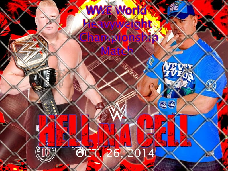 John Cena vs. Brock Lesnar 2014, Cena, wwe, HellInACell, Lesnar, HD wallpaper