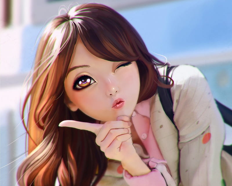 Cute Girl, cute, face, girl, anime, HD wallpaper | Peakpx