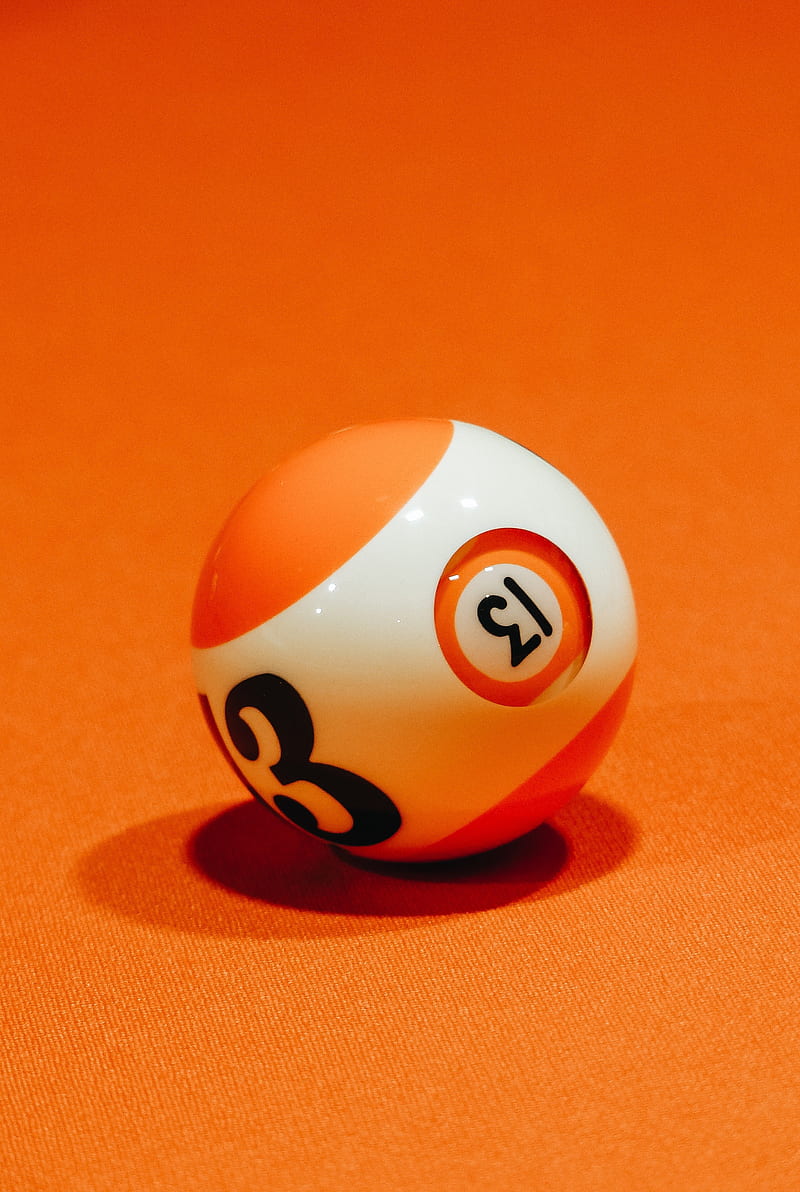 13 Ball, balls, cue ball, game, orange, snooker, snooker ball, HD phone wallpaper