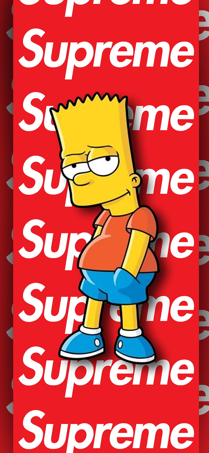 Supreme With Bart Simpson, Cool Bart Simpson Supreme HD phone wallpaper