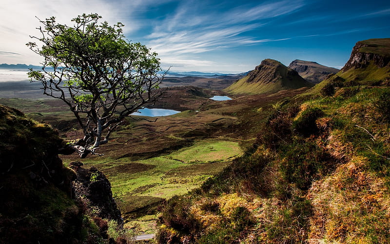 Isle of Skye, mountains, Great Britain, panorama, Scotland, Europe, UK, HD wallpaper