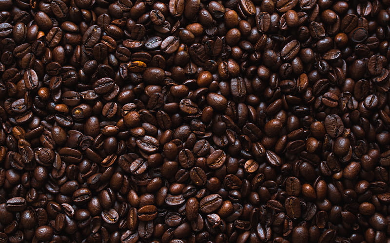 coffee beans texture brown backgrounds, macro, natural coffee, arabica, coffee textures, coffee backgrounds, coffee beans, coffee, arabica beans, HD wallpaper