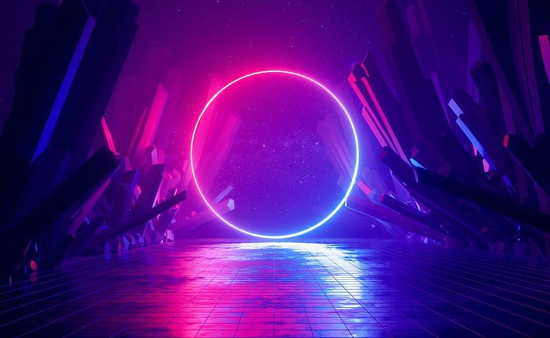Space Ring Ultra, Artistic, Abstract, Space, Purple, Ring, Future, sciencefiction, HD wallpaper