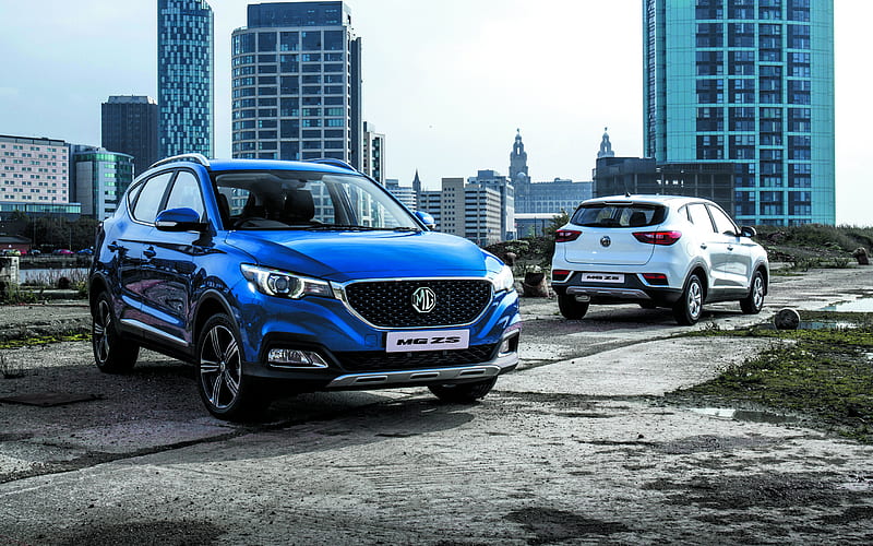 MG ZS, 2017, blue crossover, new cars, exterior, MG, HD wallpaper